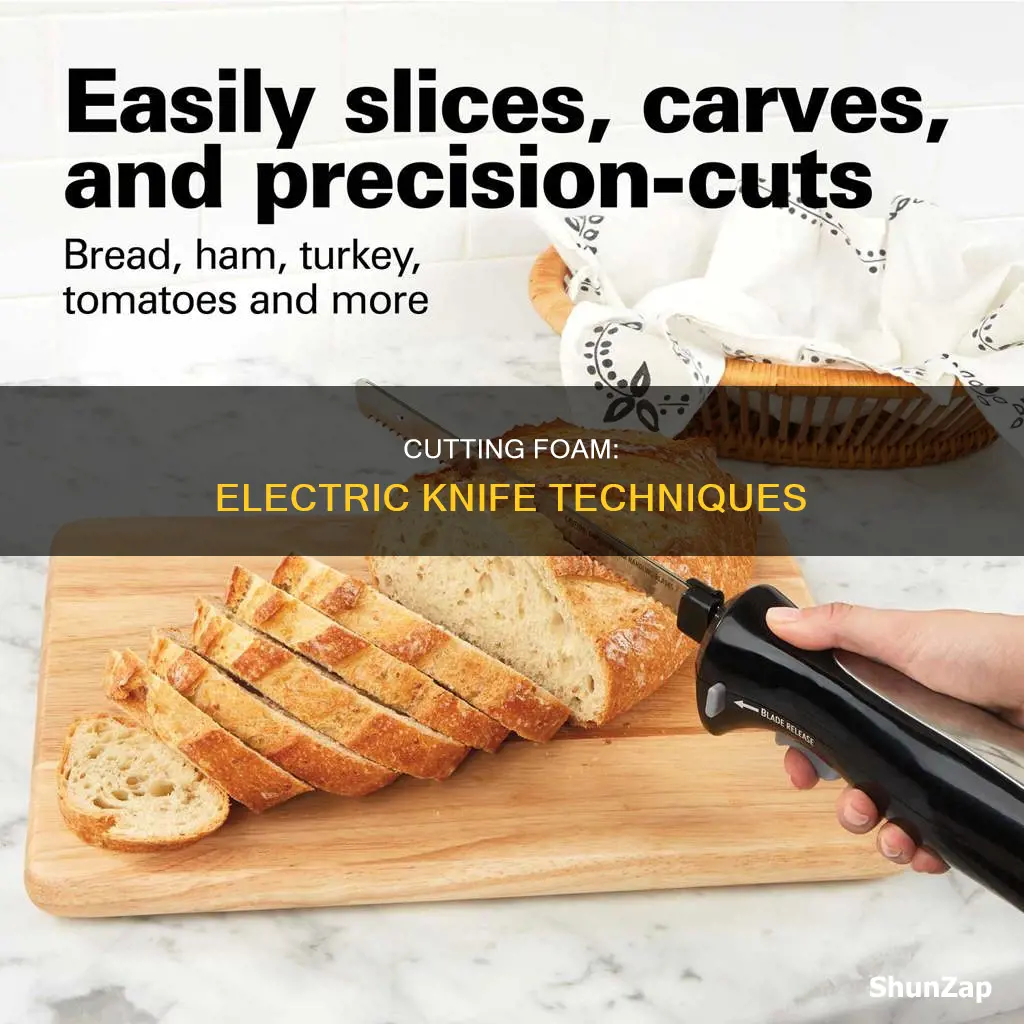 how to cut foam with electric knife