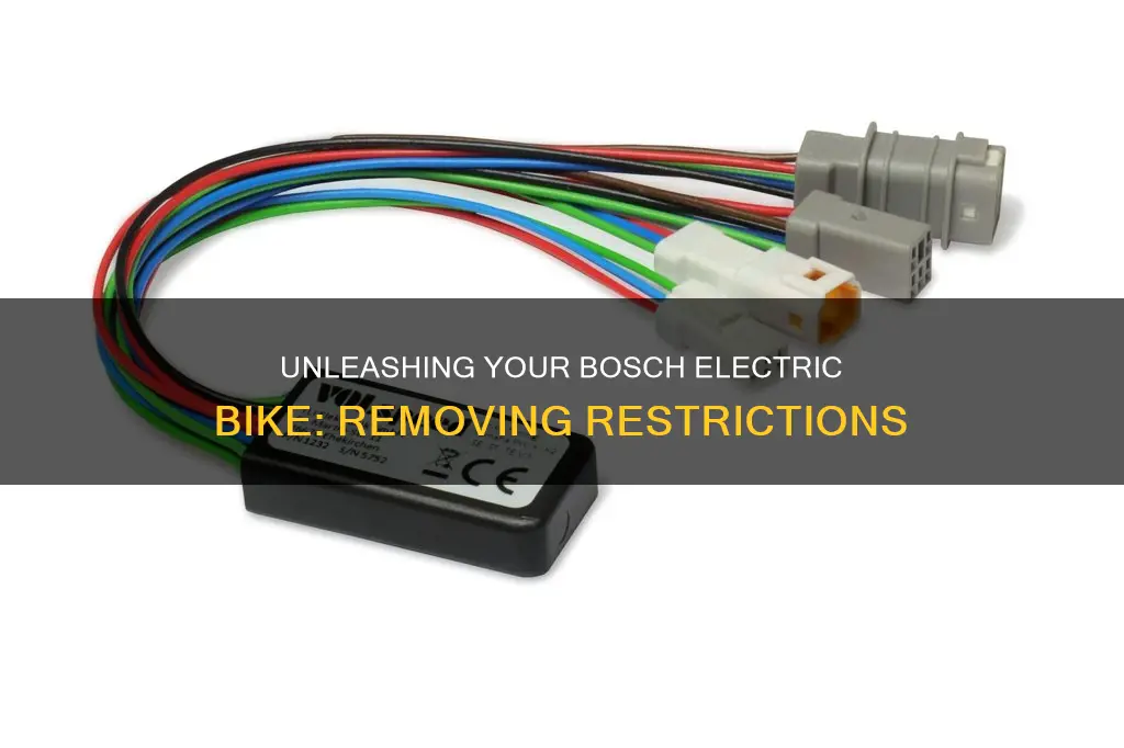 how to derestrict a bosch electric bike