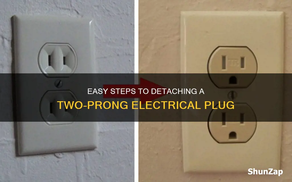 how to detach two prong electrical plug