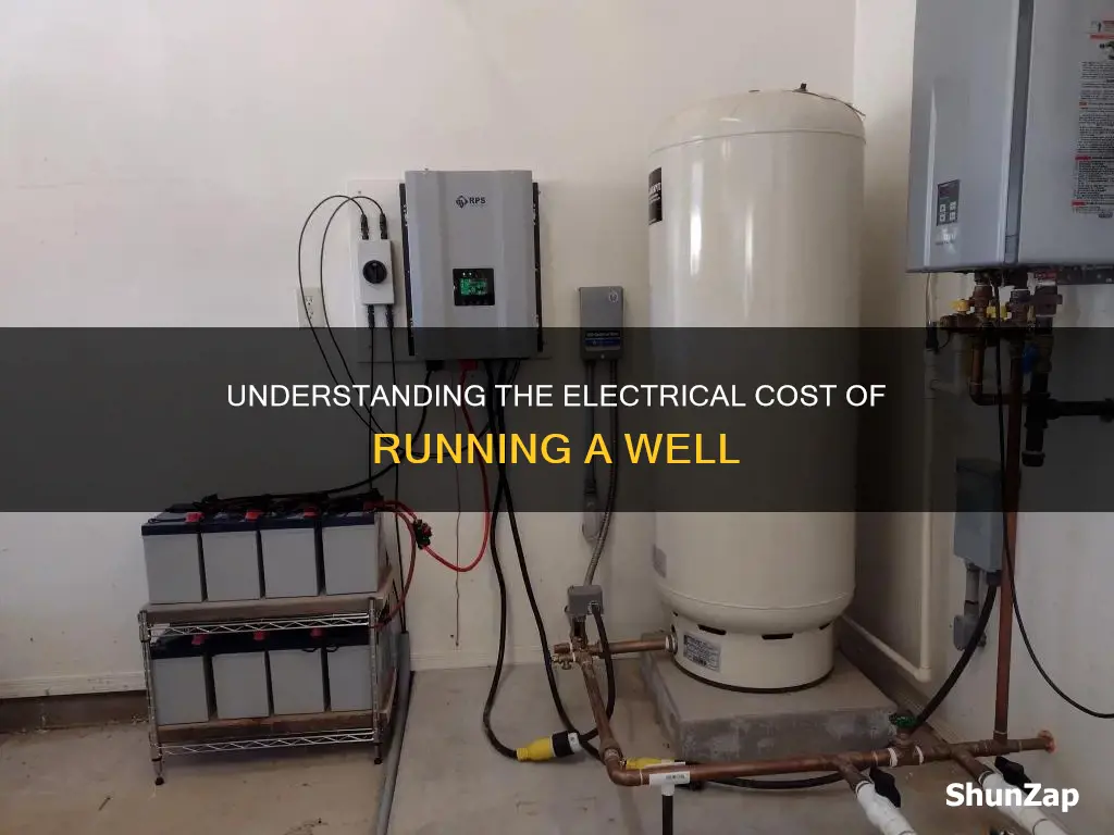 how to determine electrical cost of well