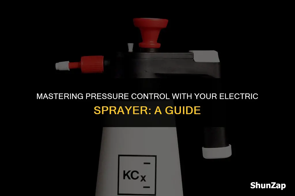 how to determine pressure when using a electric spayer