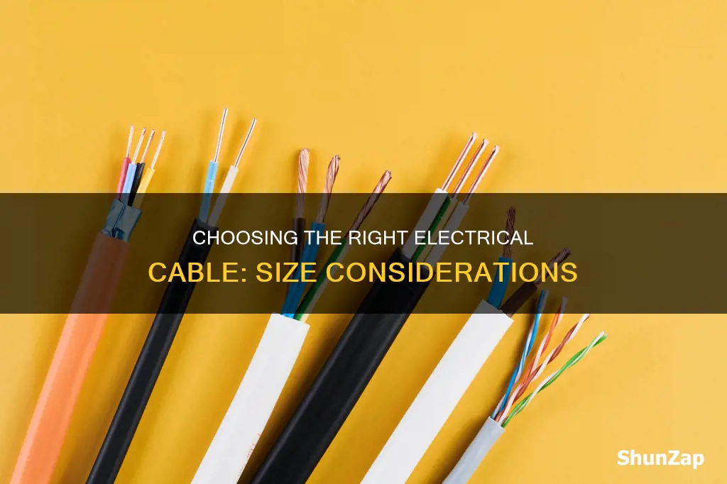 how to determine size of electrical cable