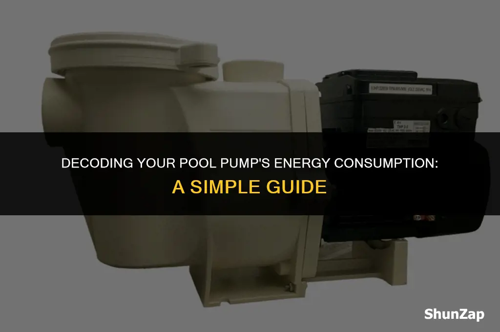 how to determine the electric use of your pool pump