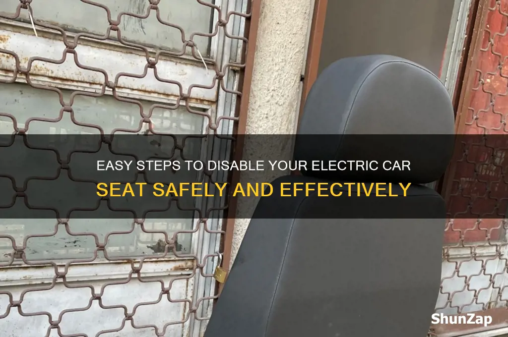 how to disable an electric car seat