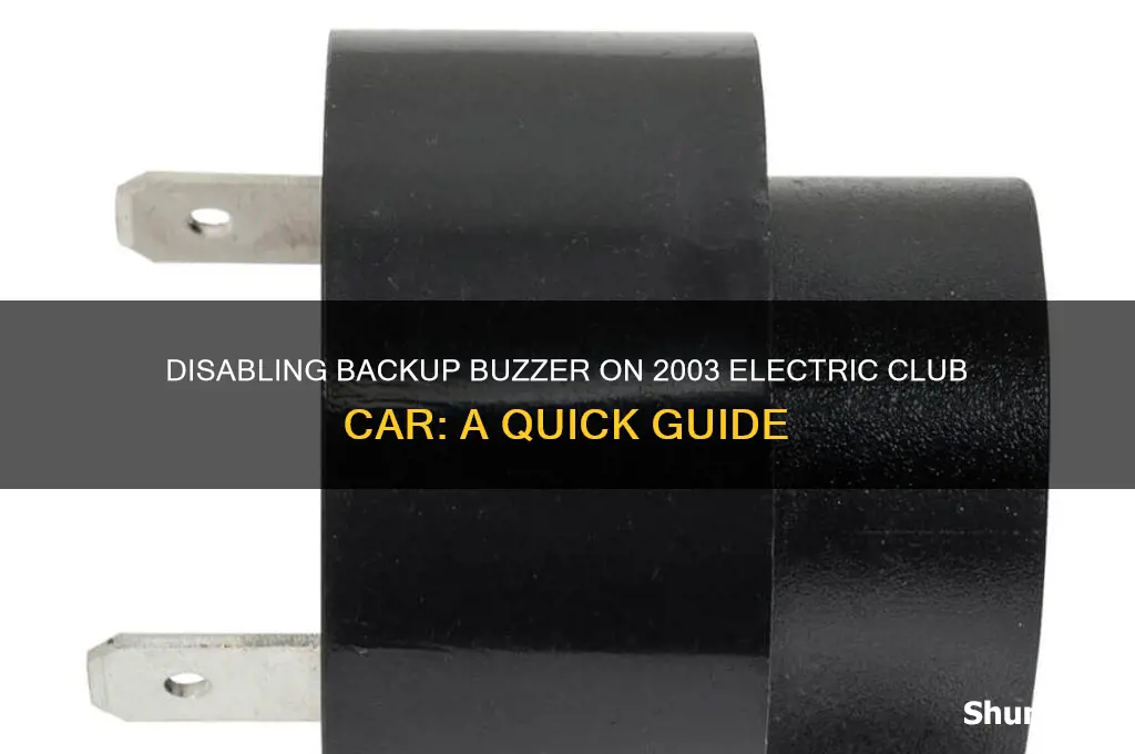how to disable backup buzzer on 2003 electric club car