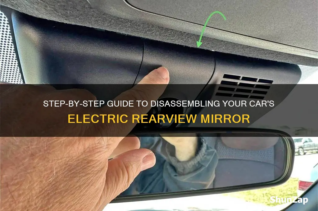 how to disasemle a electric rearview mirror in a car
