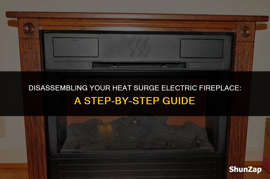 how to disassemble a heat surge electric fireplace