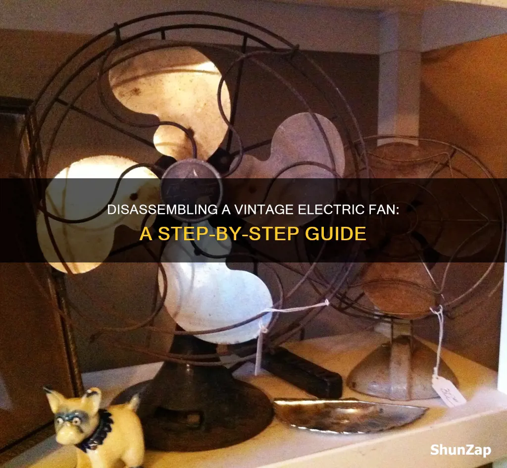 how to disassemble a vintage electric fan