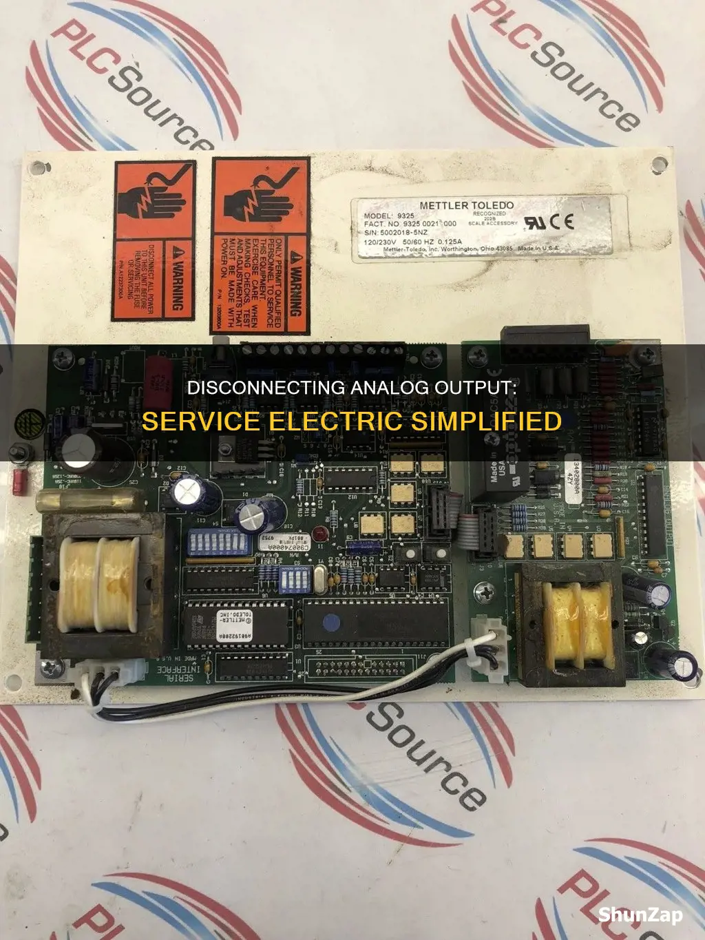 how to disconnect analog output service electric