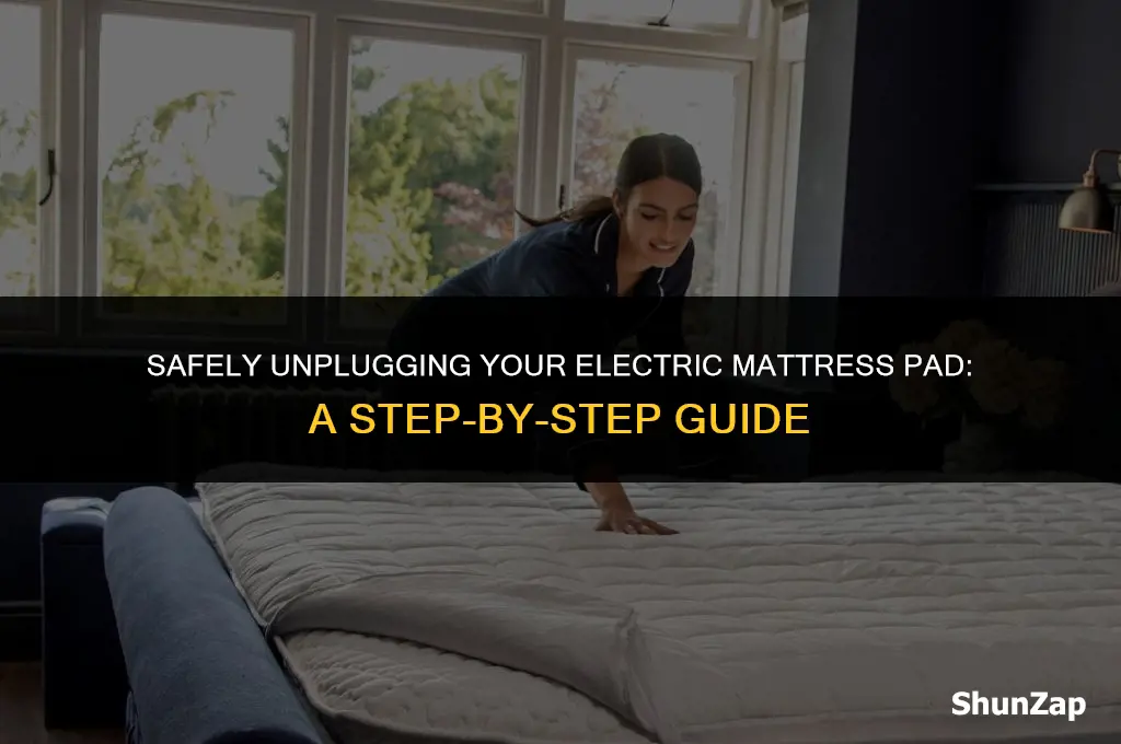 how to disconnect electric cord from heated mattress pad