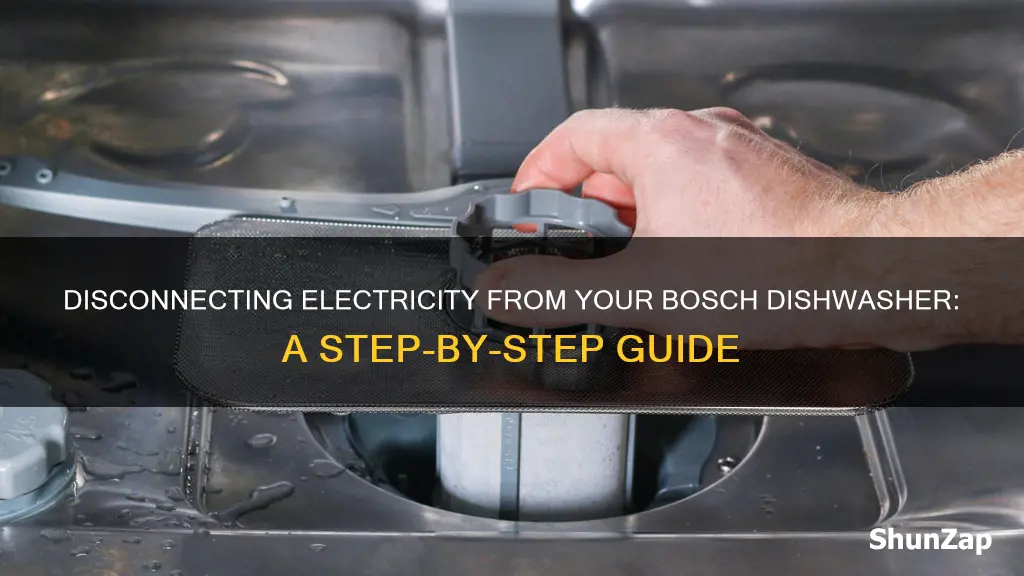 how to disconnect electric from bosch dishwasher