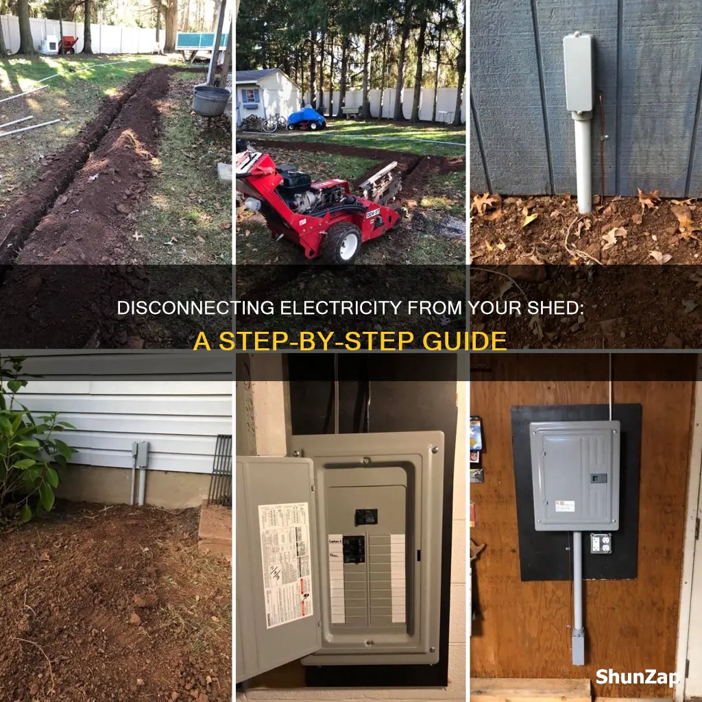 how to disconnect electricity from a shed