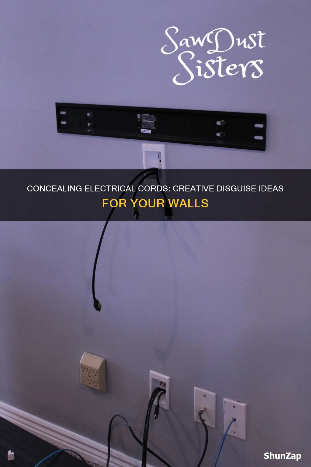 how to disguise electrical cords on walls