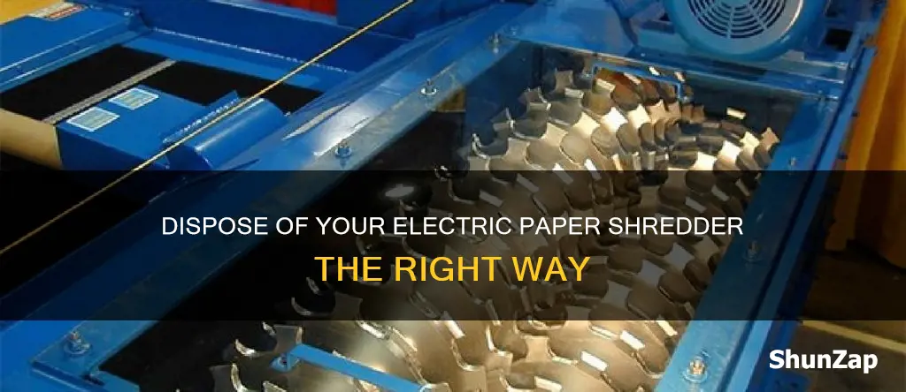how to dispose of electric paper shredder