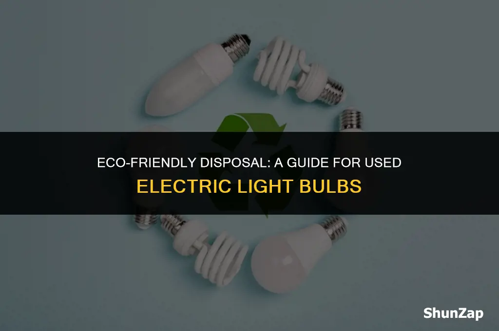 how to dispose of used electric light bulbs
