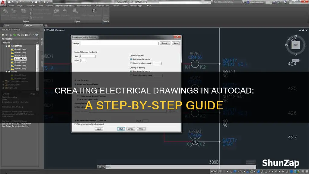 how to do electrical drawings in autocad