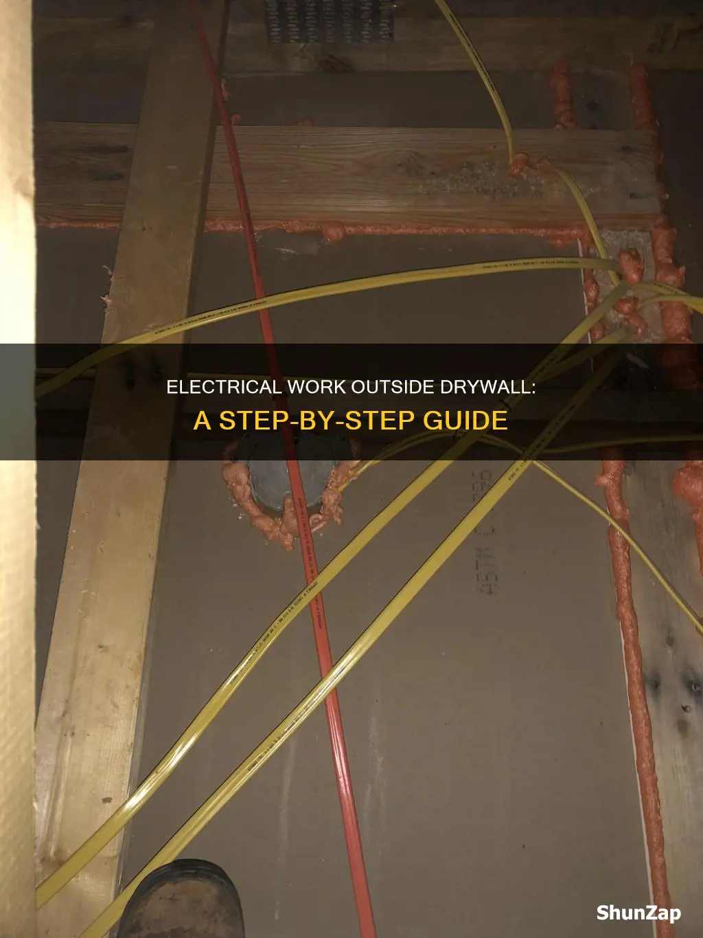 how to do electrical outside of drywall