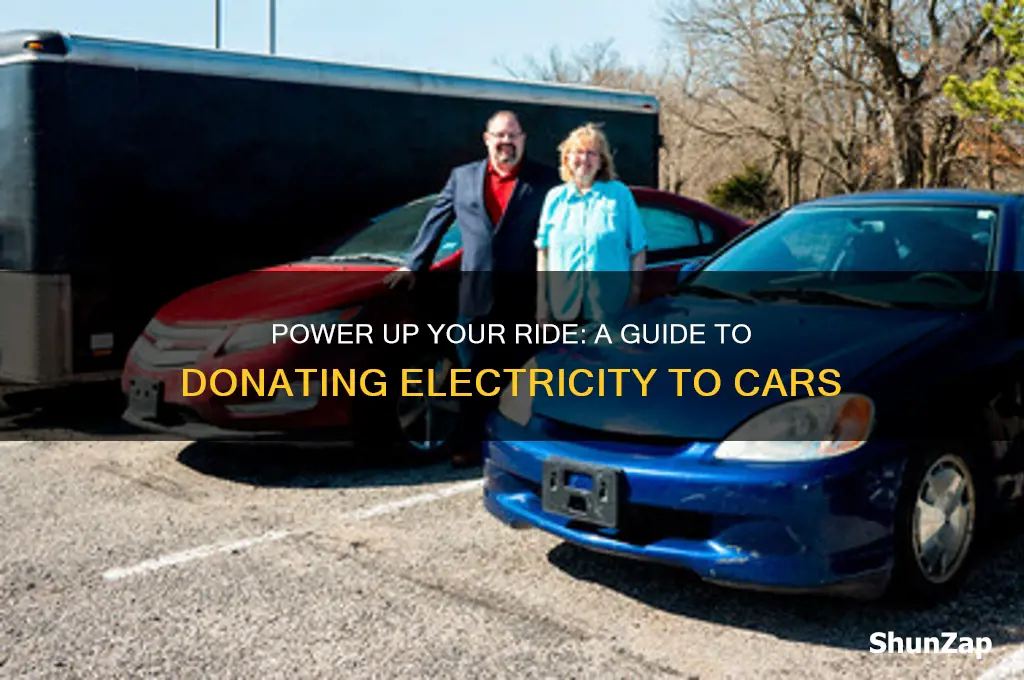 how to donate electricity to a car