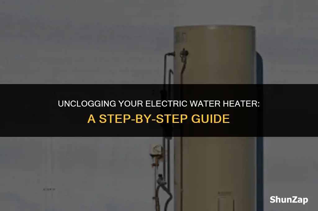 how to drain a clogged electric water heater