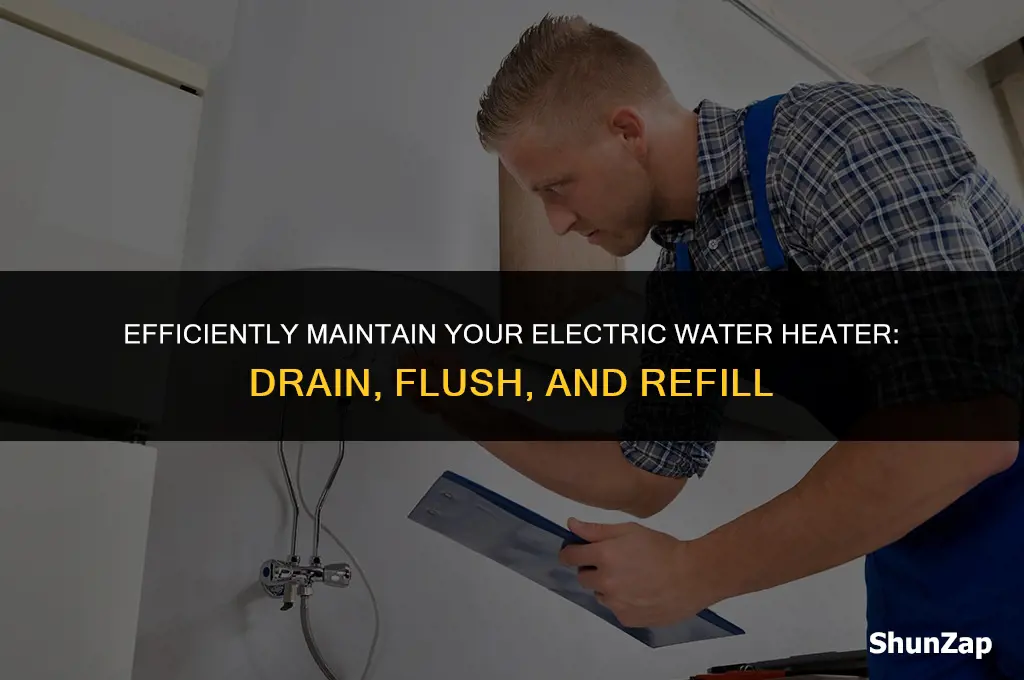 how to drain flush and refill your electric water heater