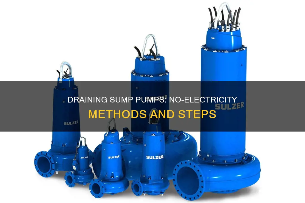 how to drain sump pump without electricity