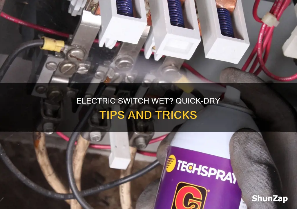 how to dry a wet electric switch