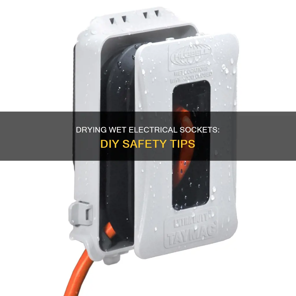 how to dry wet outdoor electrical socket