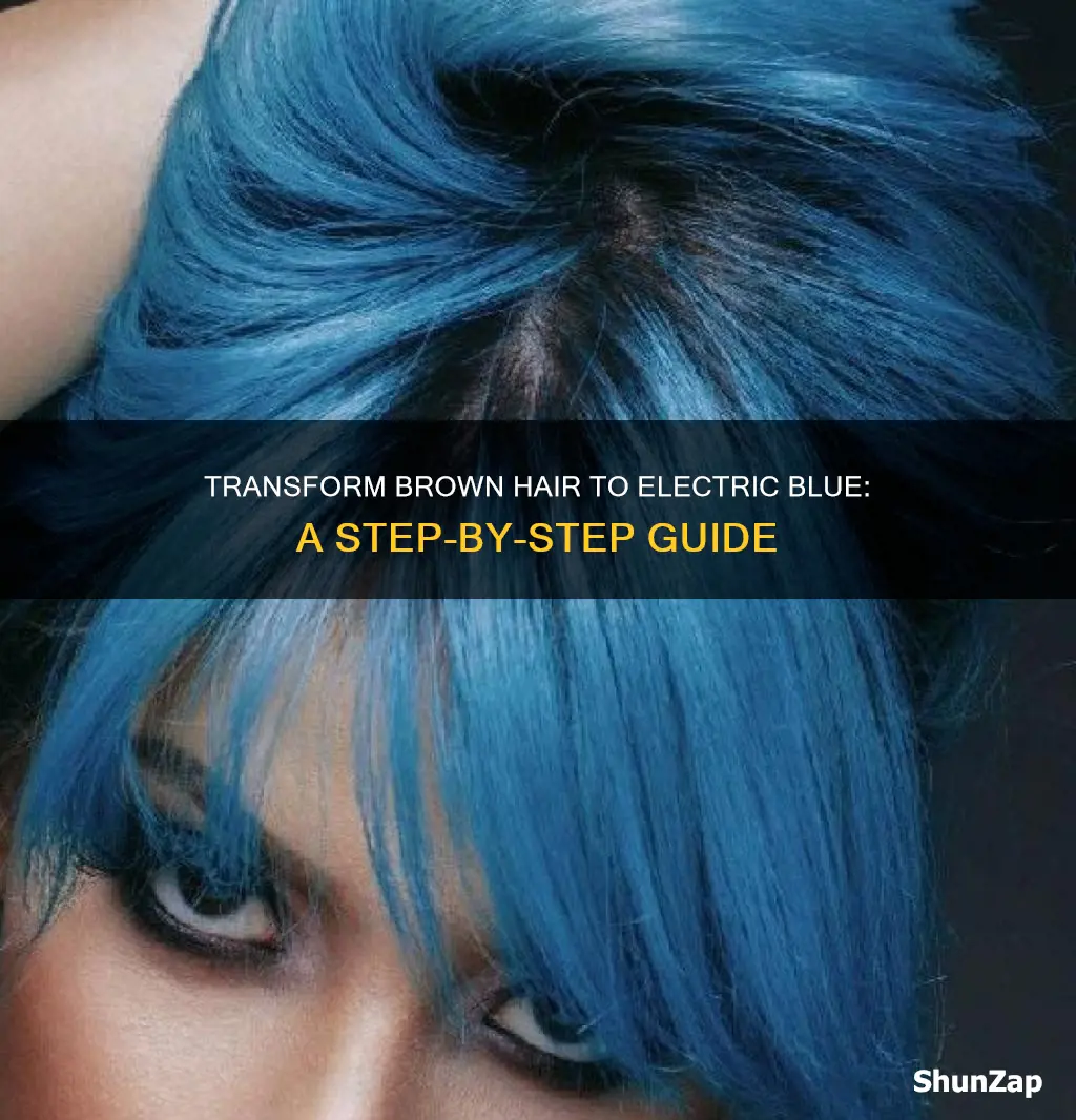 how to dye brown hair electric blue