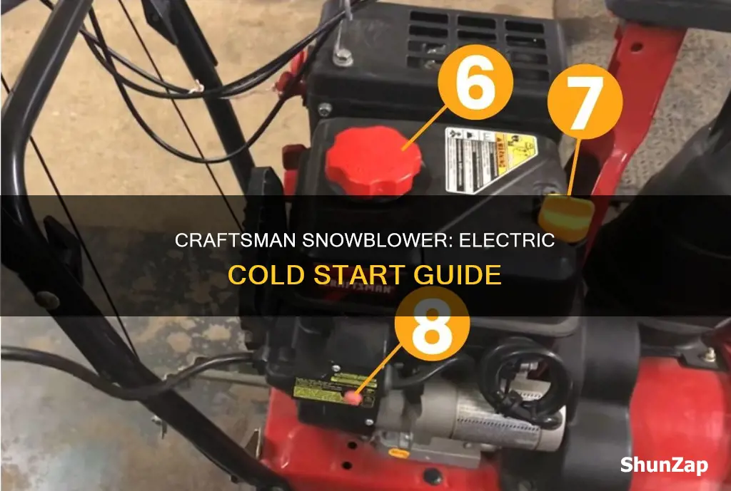 how to electric cold start craftsman snowblower