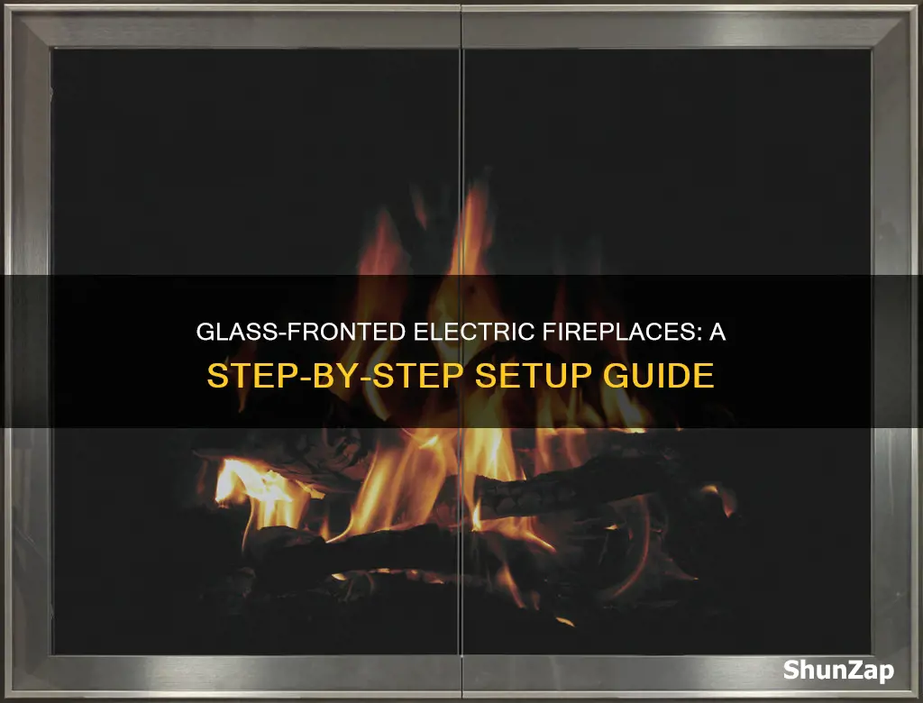 how to electric fireplace with glass doors