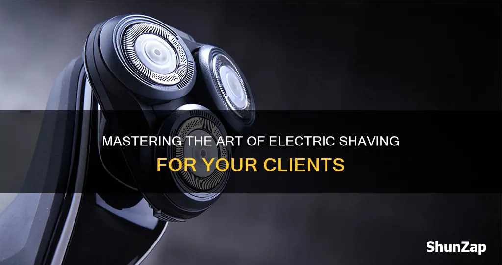 how to electric shave a clients face
