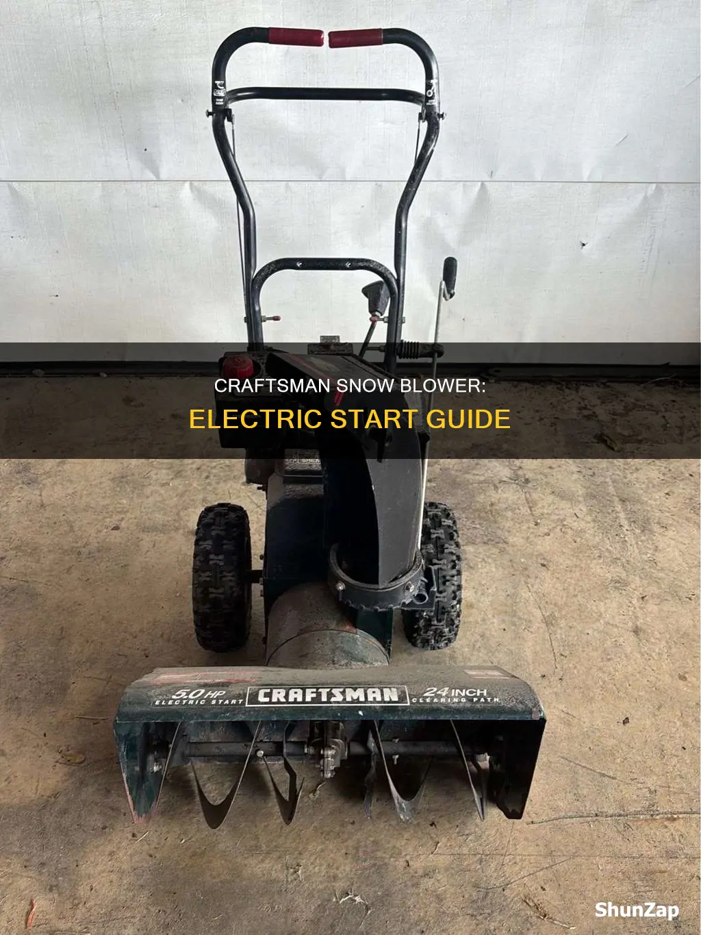 how to electric srart craftsman snow blower
