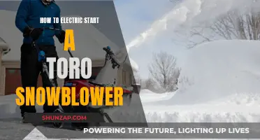 Electric Starting Your Toro Snowblower: A Step-by-Step Guide