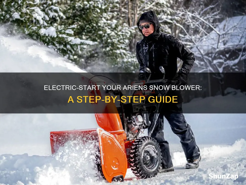 how to electric start ariens snow blower