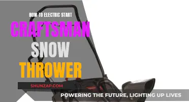 Craftsman Snow Thrower: Electric Start Guide