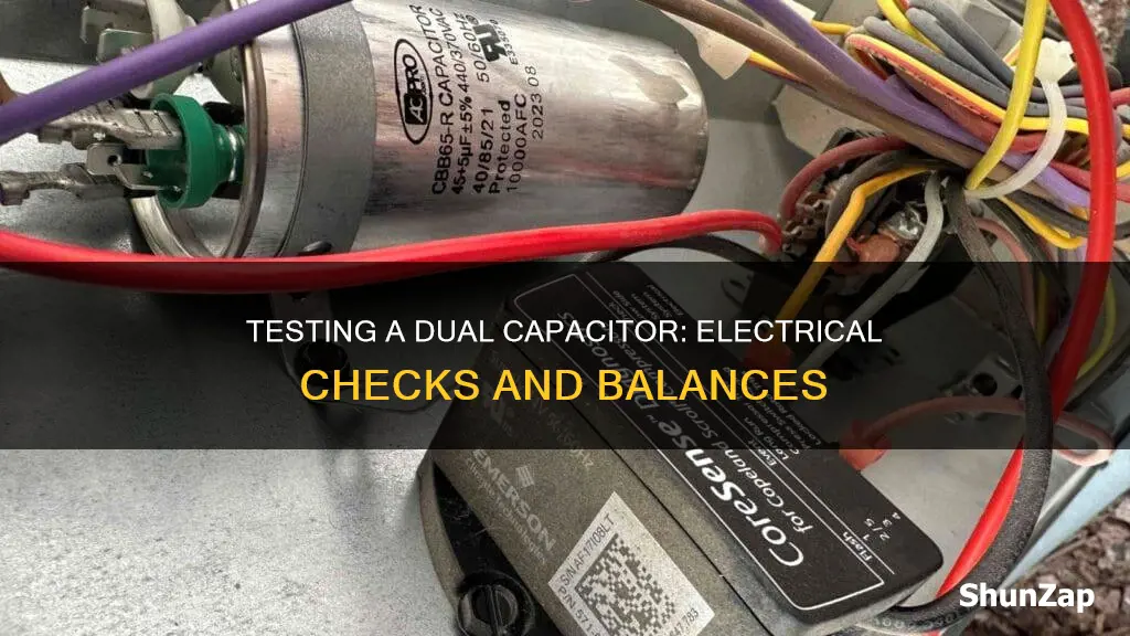 how to electrically check a dual capacitor