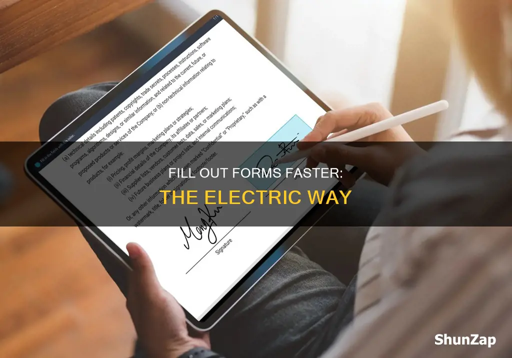 how to electrically fill out a document