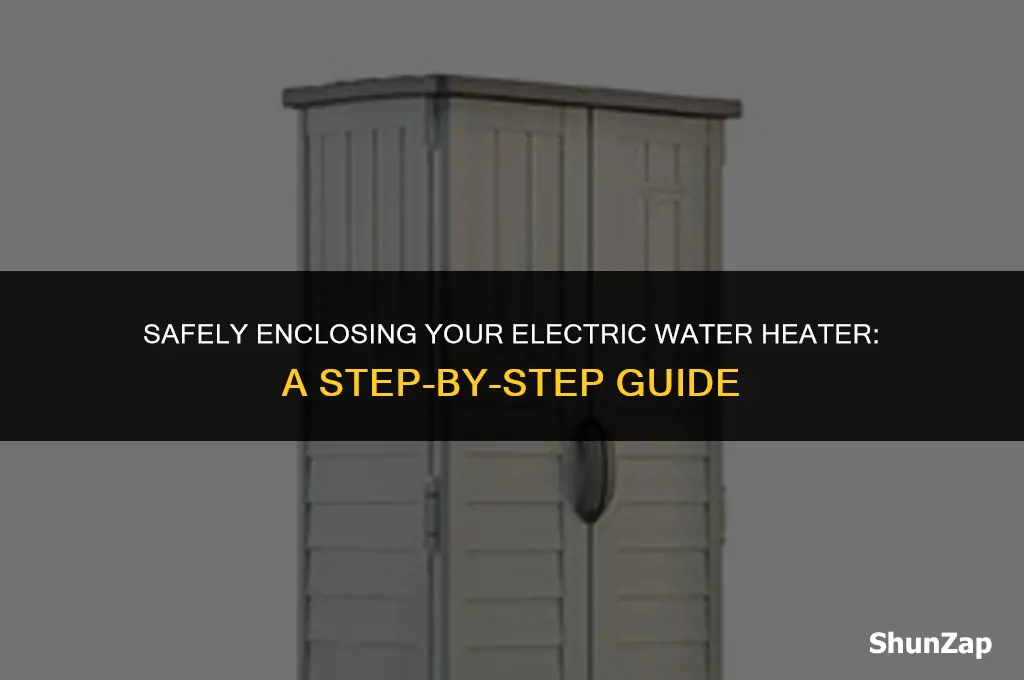 how to enclose a electric water heater