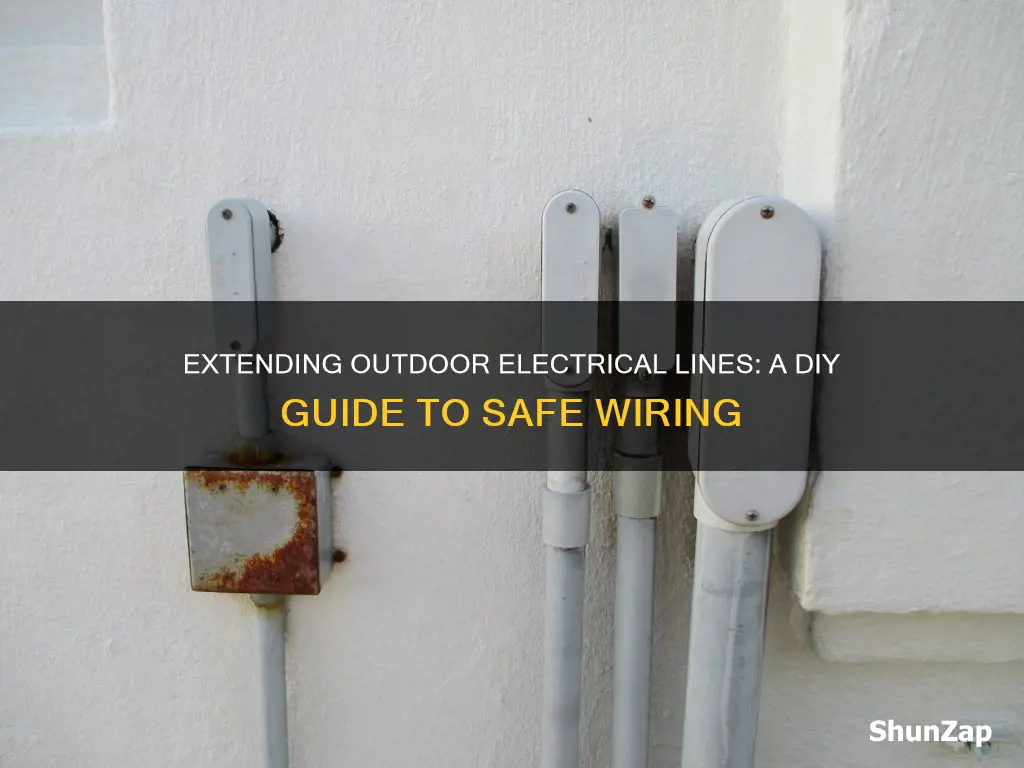 how to extend an electrical line outside
