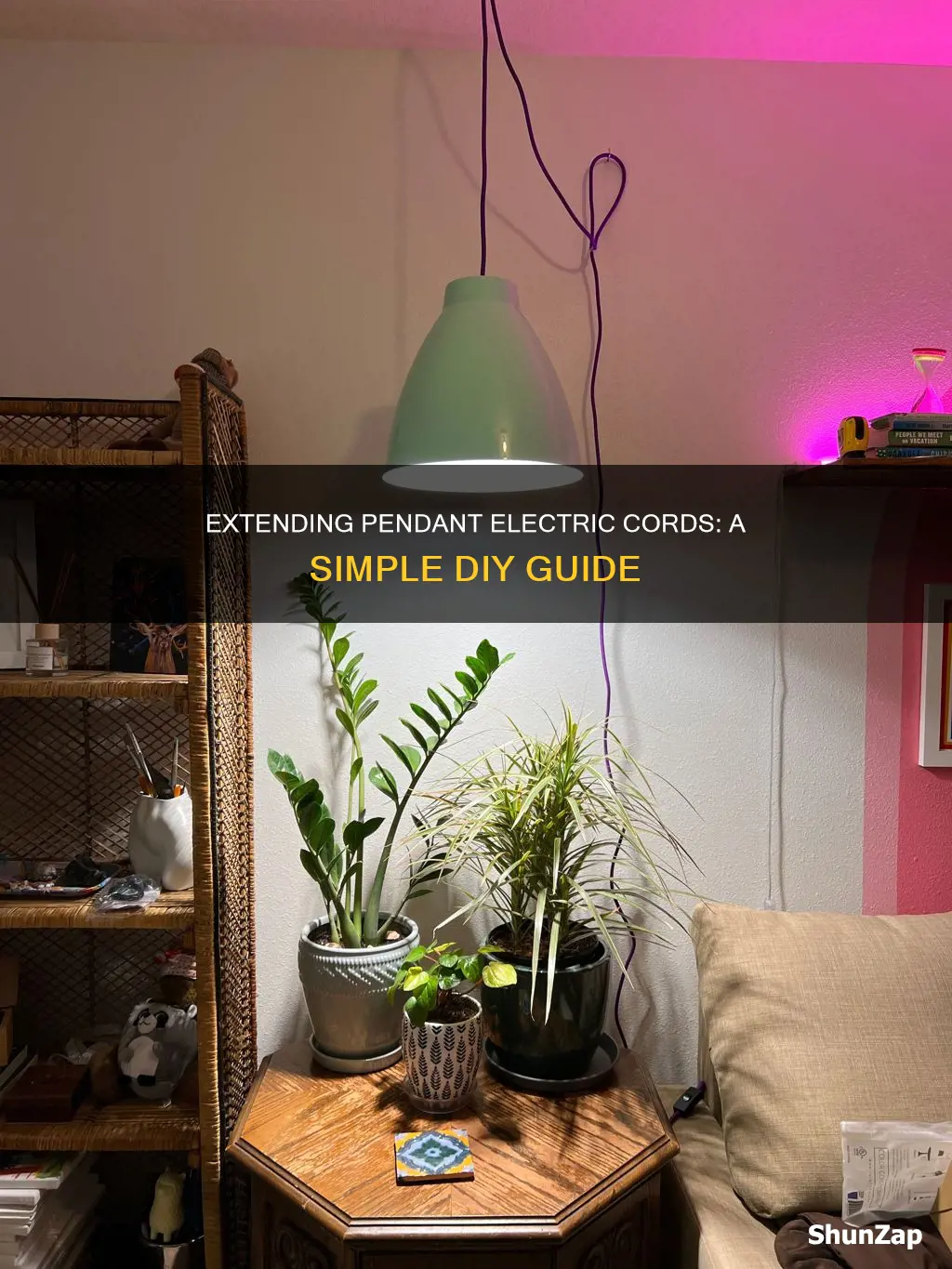 how to extend electric cord for pendants