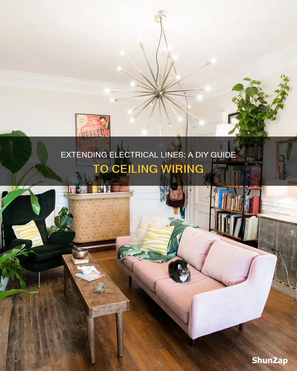 how to extend electrical line in ceiling