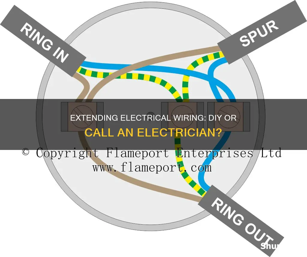 how to extend electrical wiring from receptacle