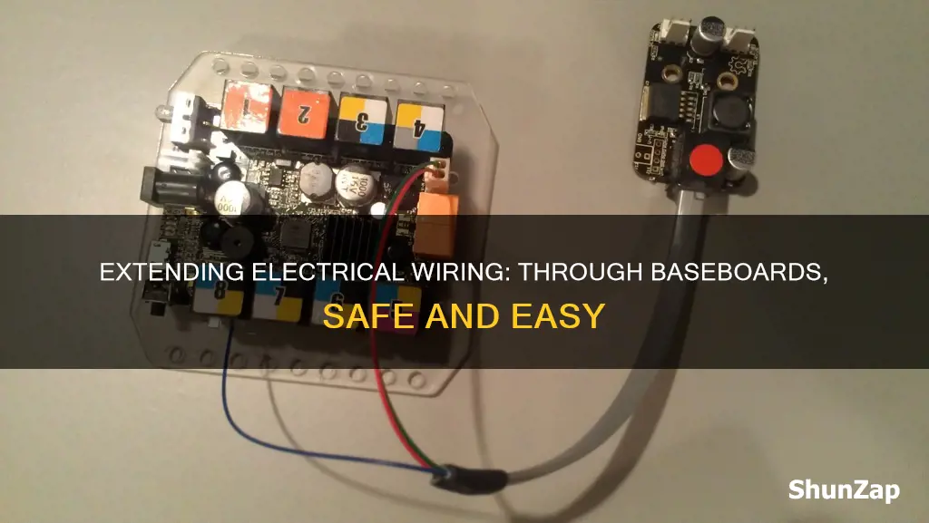 how to extend existing electrical through baseboard