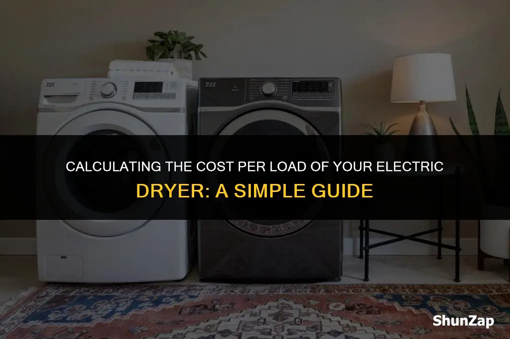 how to figure cost per load of using electric dryer