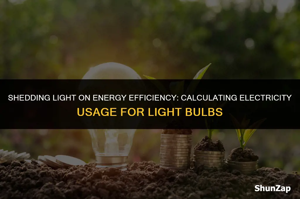 how to figure electricity usage for light bulb uses
