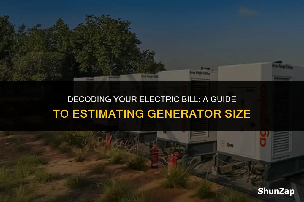 how to figure generator size using electric bill