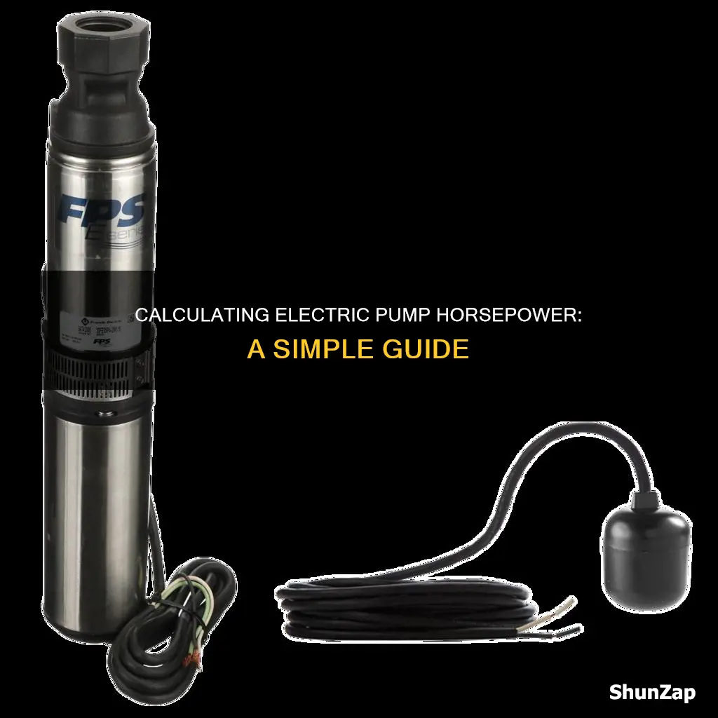 how to figure horsepower on electric pump
