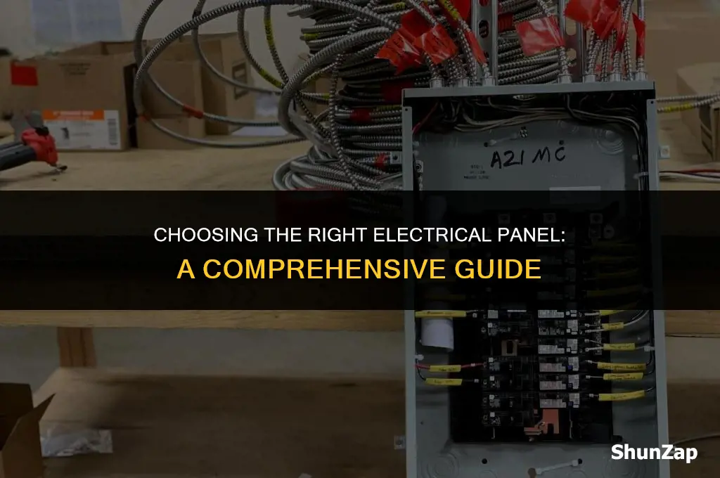 how to figure out what electrical panel to use