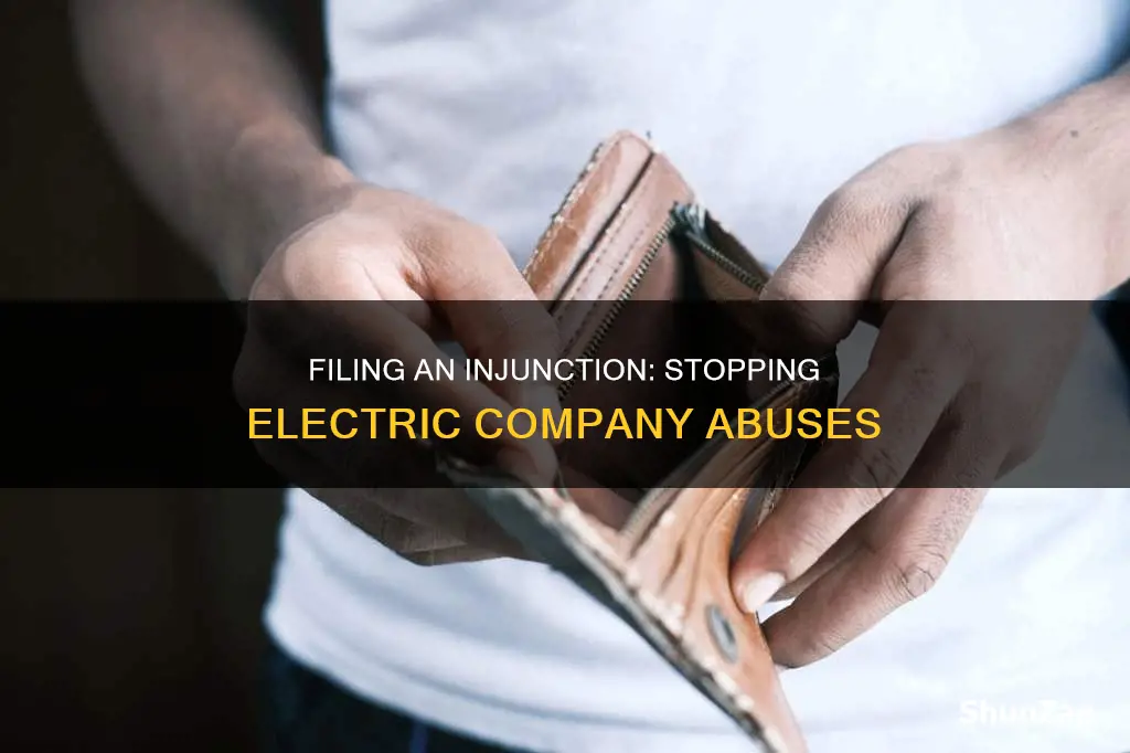 how to file an injunction against an electric company