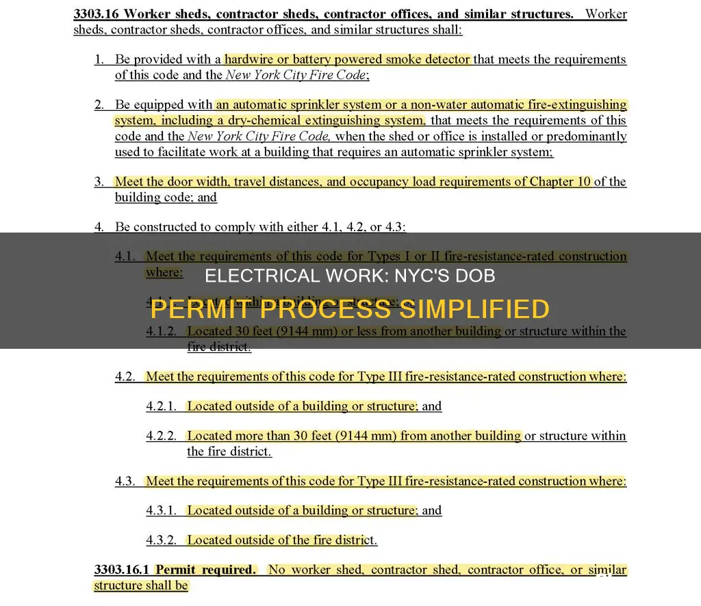 how to file electrical permit dob nyc